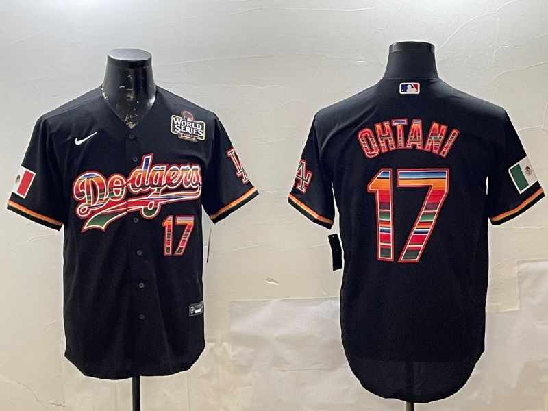 Men Los Angeles Dodgers #17 Ohtani Black Game 2025 Nike MLB Jersey style 2264